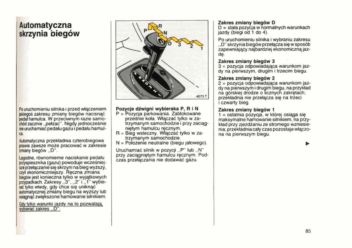 Opel astra I 1 F instrukcja obslugi / page 82