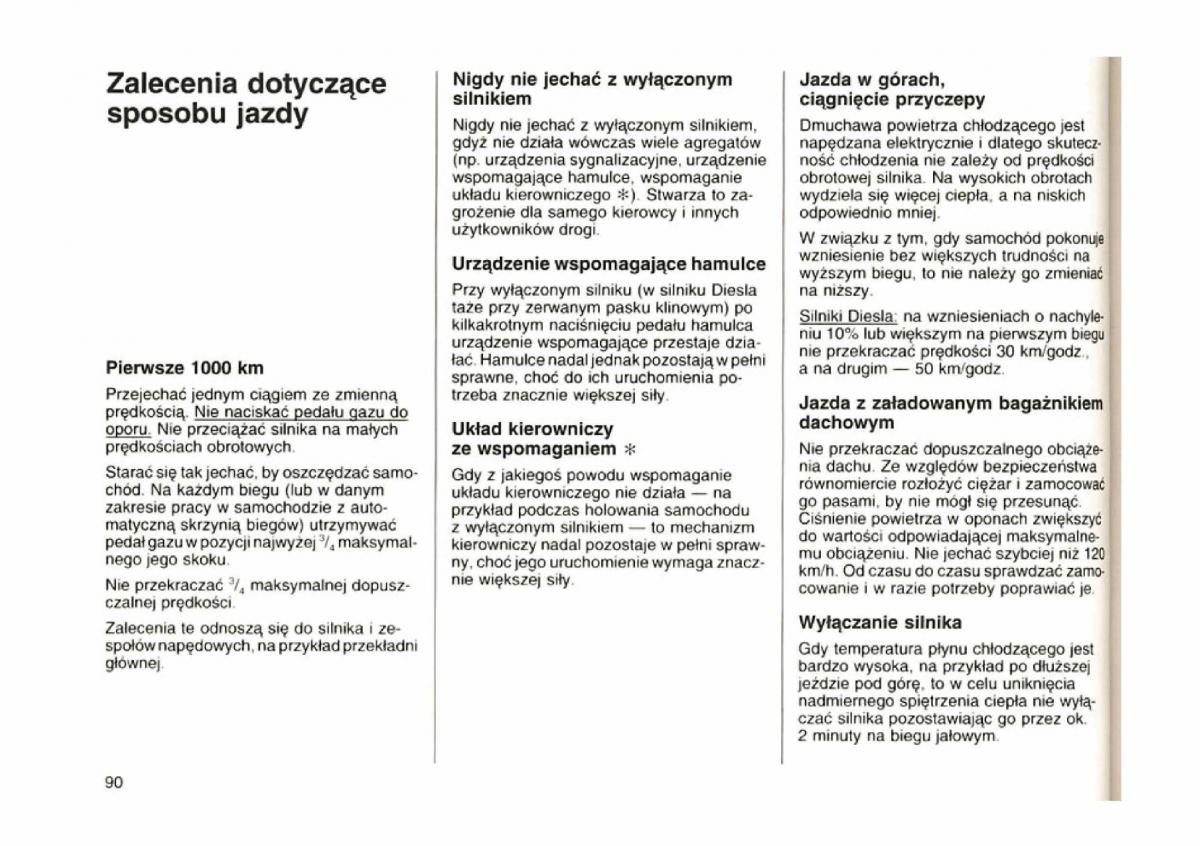 Opel astra I 1 F instrukcja obslugi / page 86