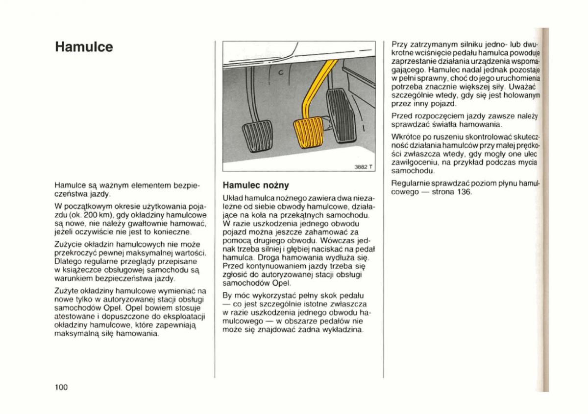 Opel astra I 1 F instrukcja obslugi / page 96