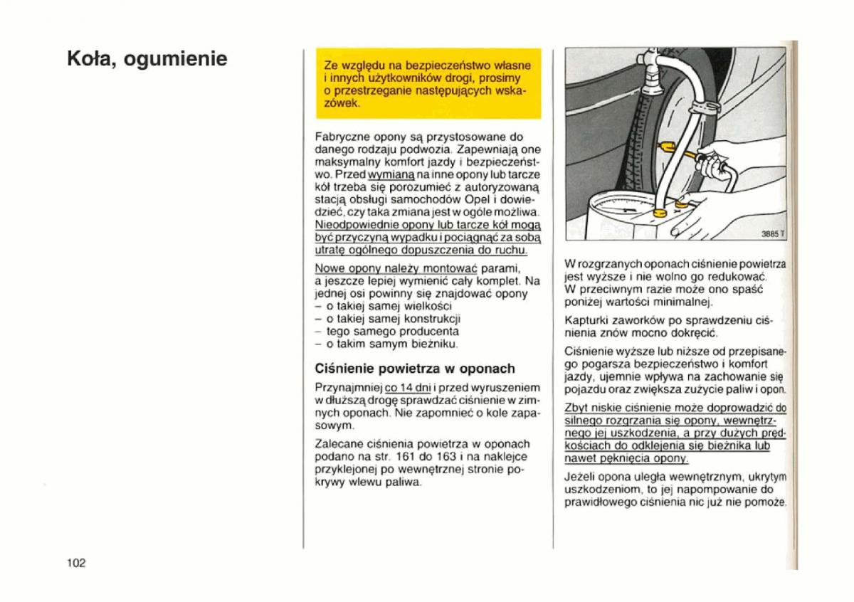 Opel astra I 1 F instrukcja obslugi / page 98