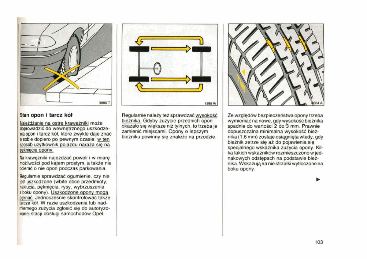 Opel astra I 1 F instrukcja obslugi / page 99