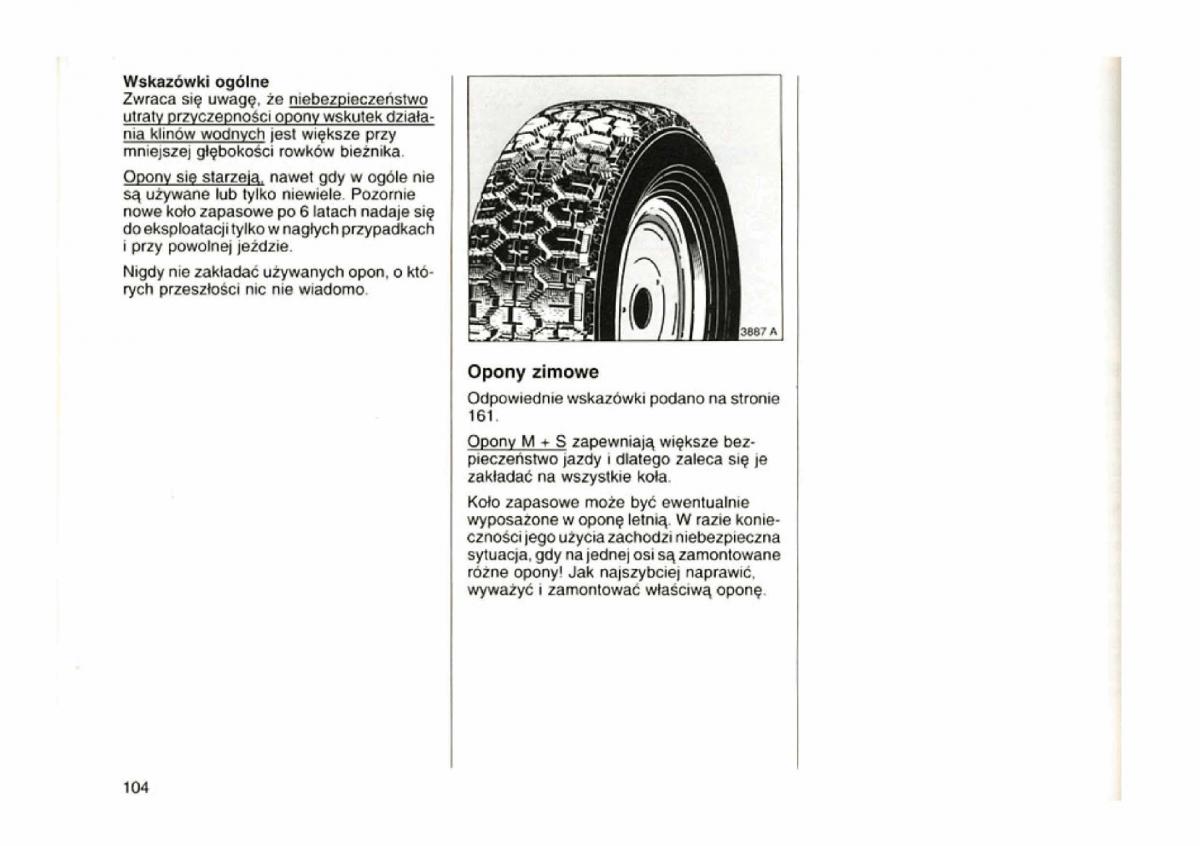 Opel astra I 1 F instrukcja obslugi / page 100