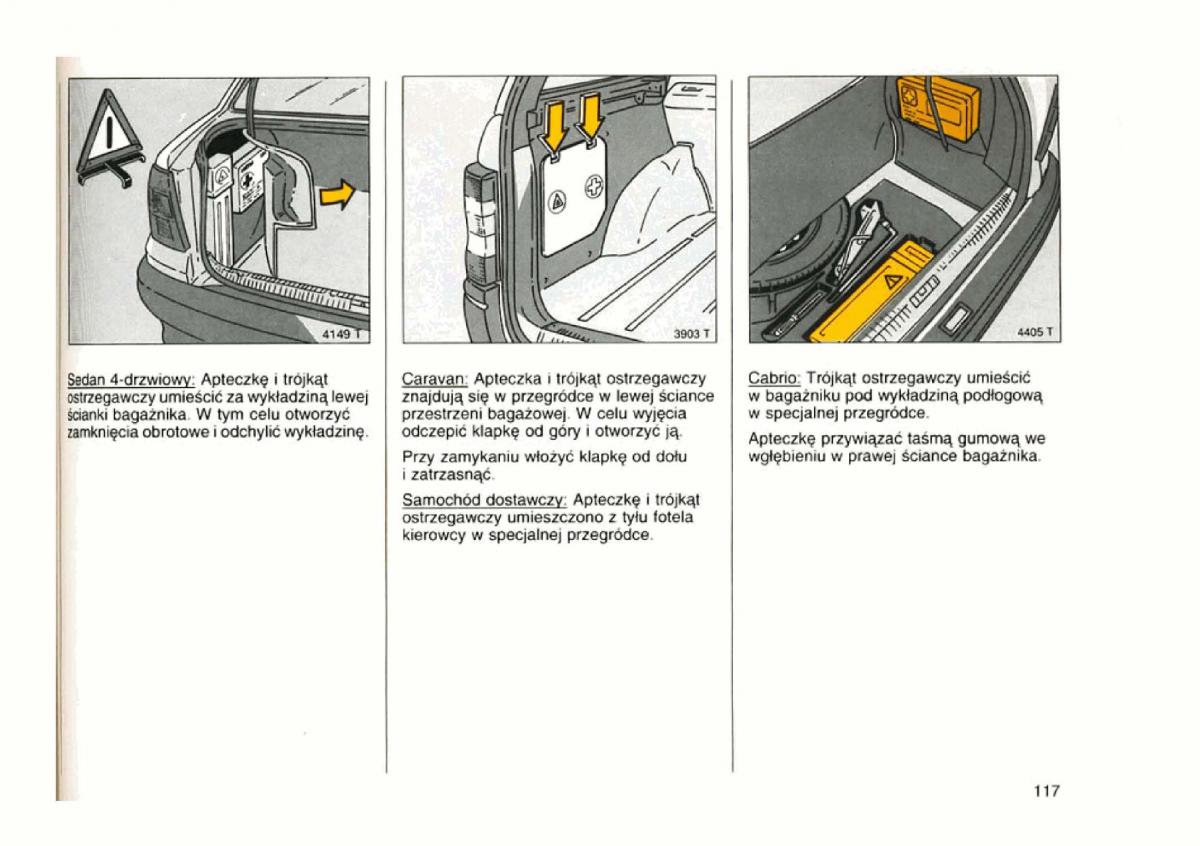 Opel astra I 1 F instrukcja obslugi / page 113