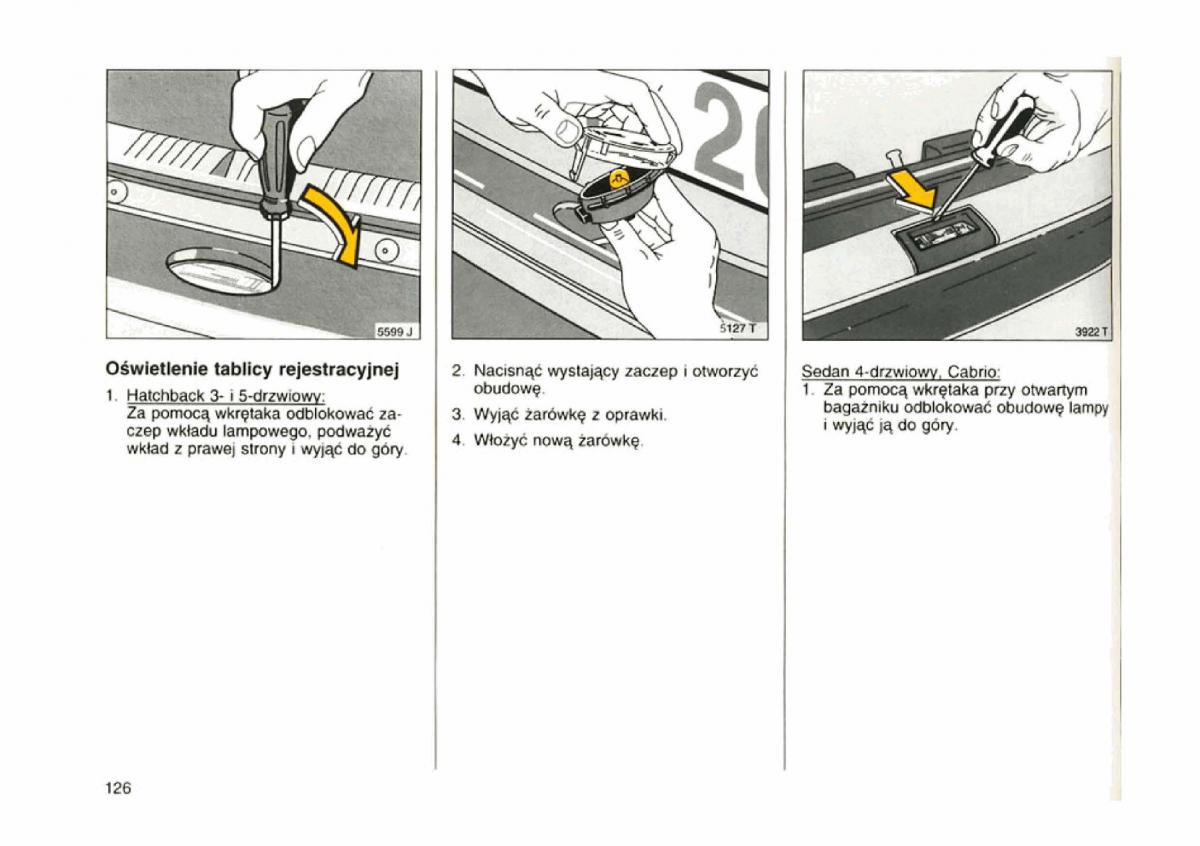 Opel astra I 1 F instrukcja obslugi / page 122