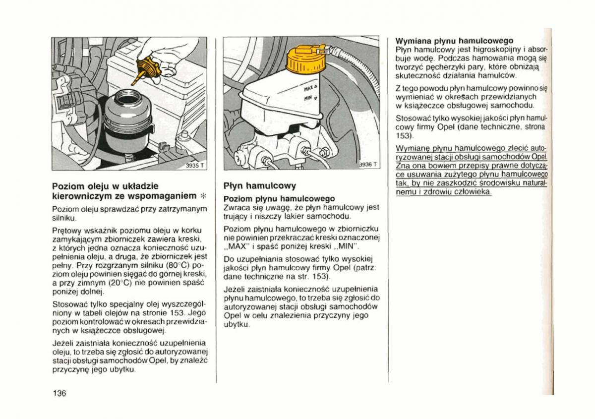 Opel astra I 1 F instrukcja obslugi / page 132