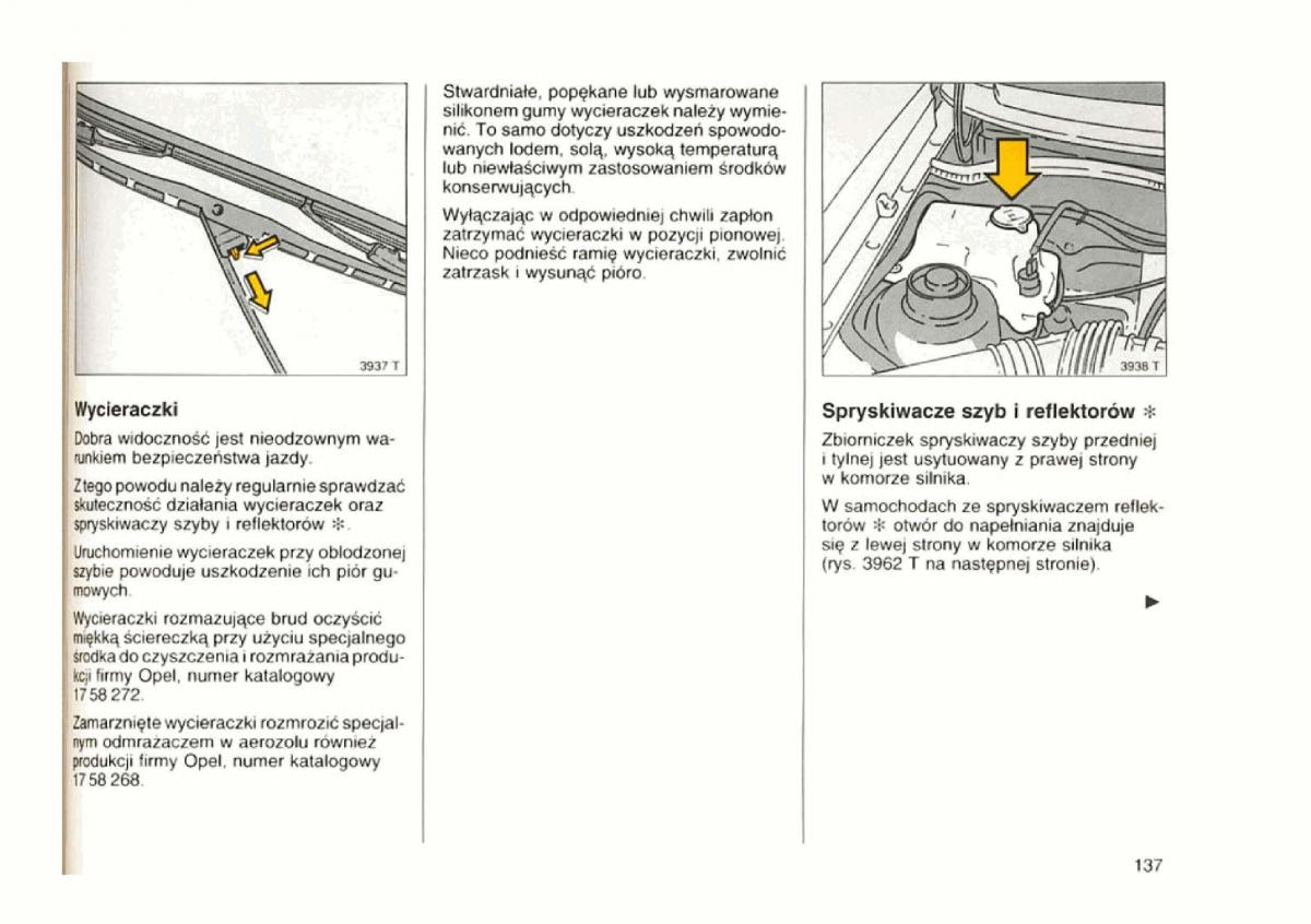 Opel astra I 1 F instrukcja obslugi / page 133