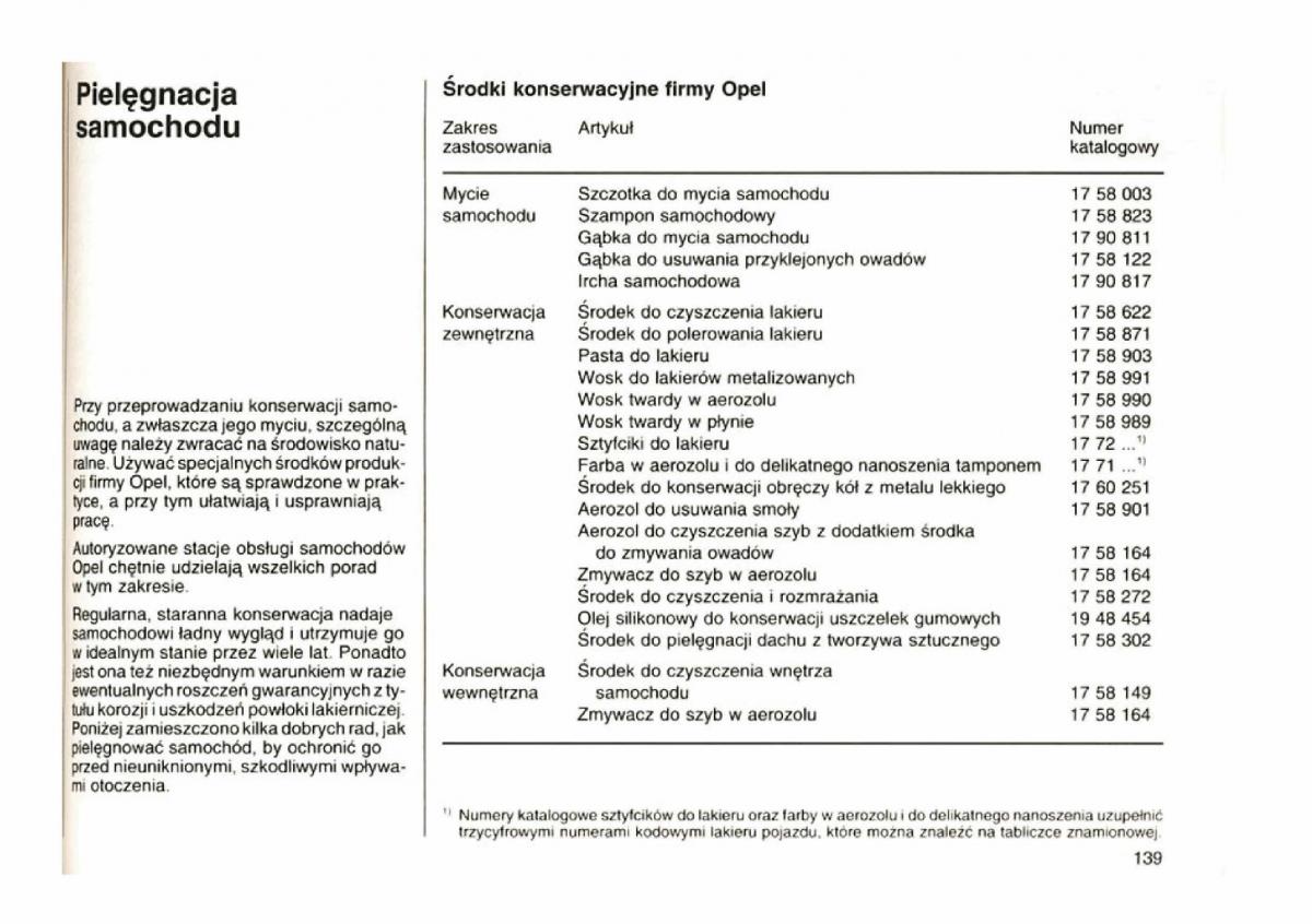 Opel astra I 1 F instrukcja obslugi / page 135