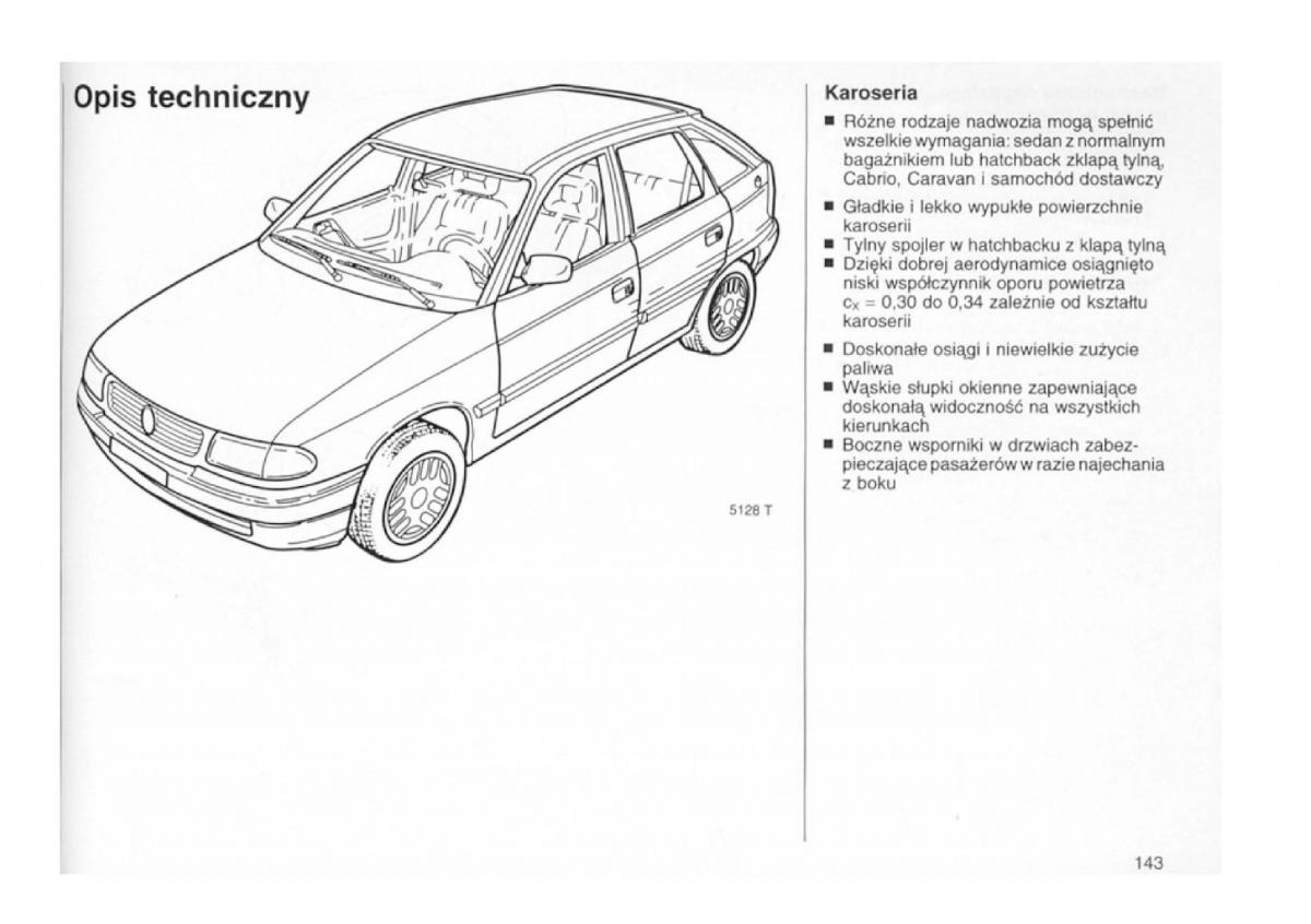 Opel astra I 1 F instrukcja obslugi / page 139