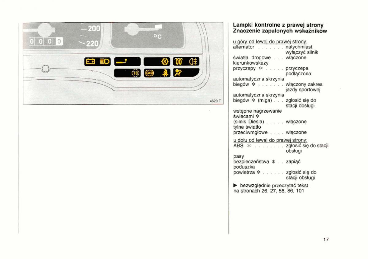 Opel astra I 1 F instrukcja obslugi / page 17