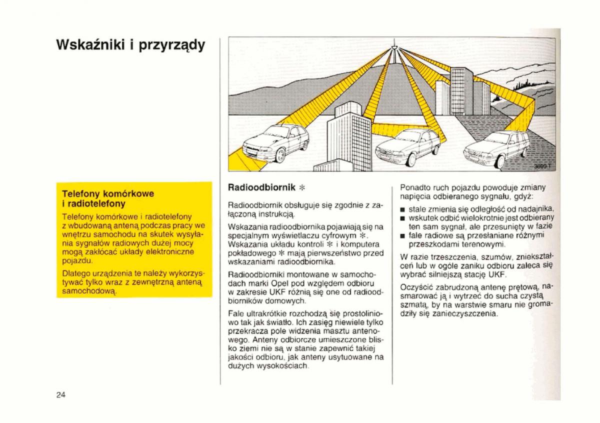 Opel astra I 1 F instrukcja obslugi / page 24