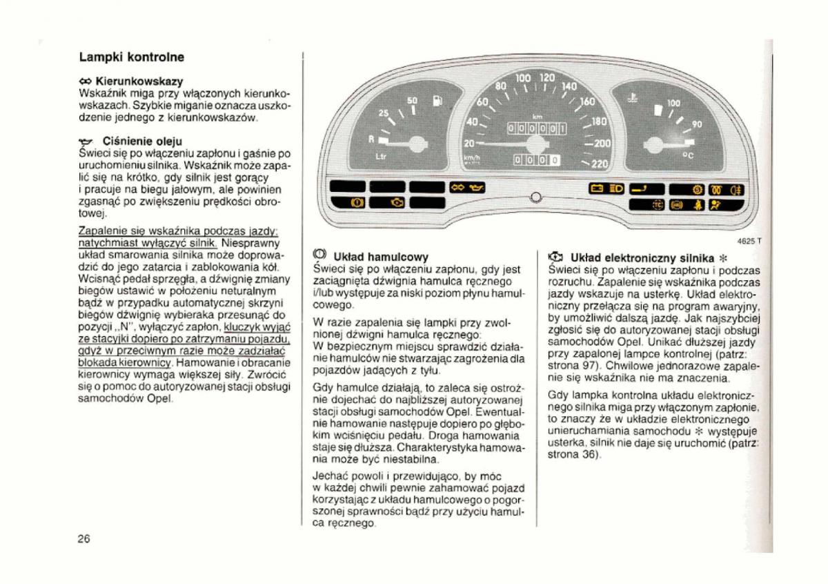 Opel astra I 1 F instrukcja obslugi / page 26