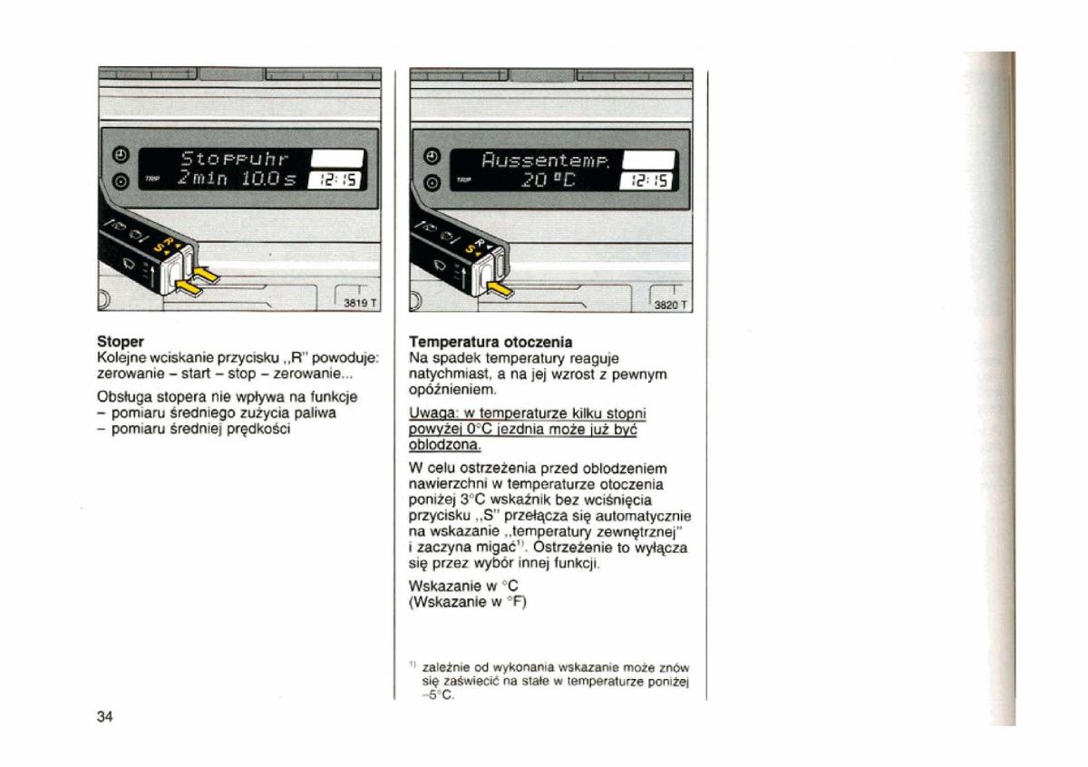 Opel astra I 1 F instrukcja obslugi / page 34