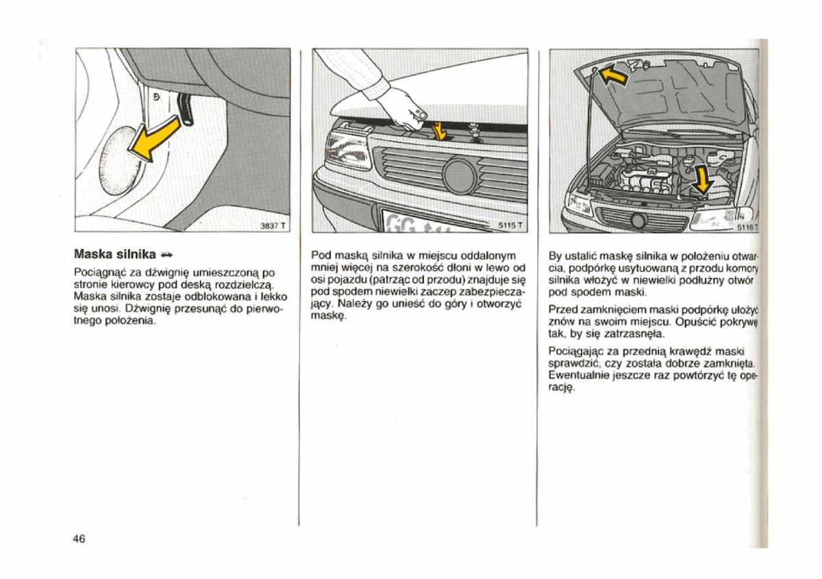 Opel astra I 1 F instrukcja obslugi / page 46