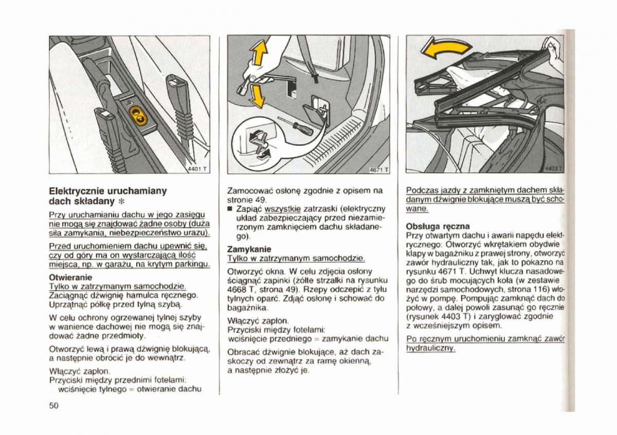 Opel astra I 1 F instrukcja obslugi / page 50