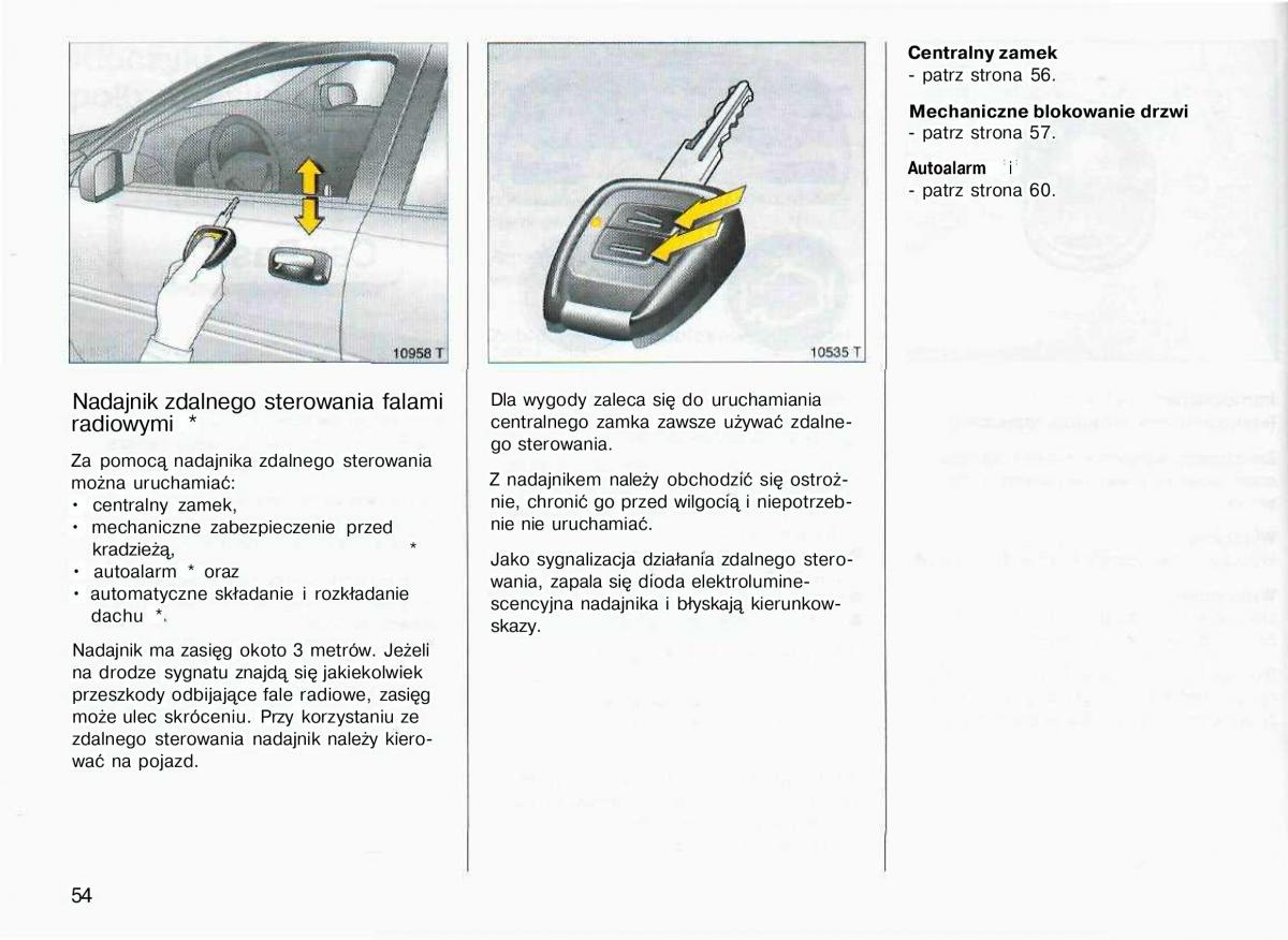 Opel Astra II 2 G instrukcja obslugi / page 55