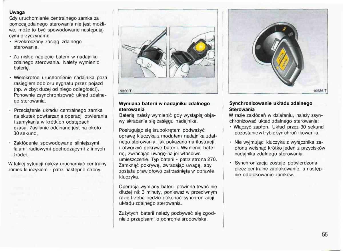 Opel Astra II 2 G instrukcja obslugi / page 56