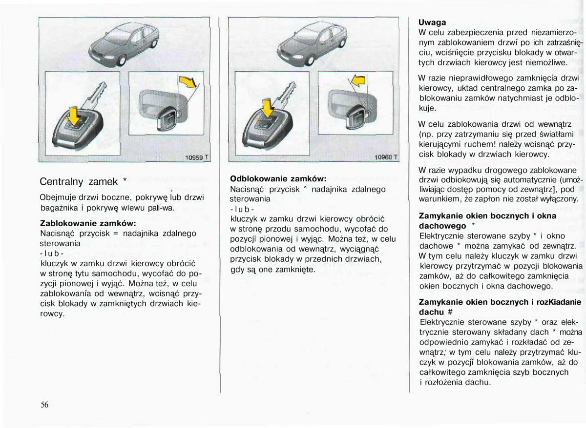 Opel Astra II 2 G instrukcja obslugi / page 57