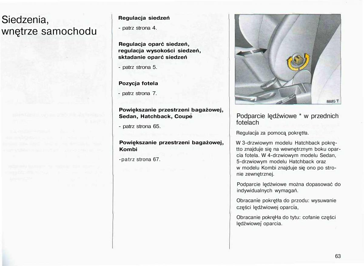 Opel Astra II 2 G instrukcja obslugi / page 64