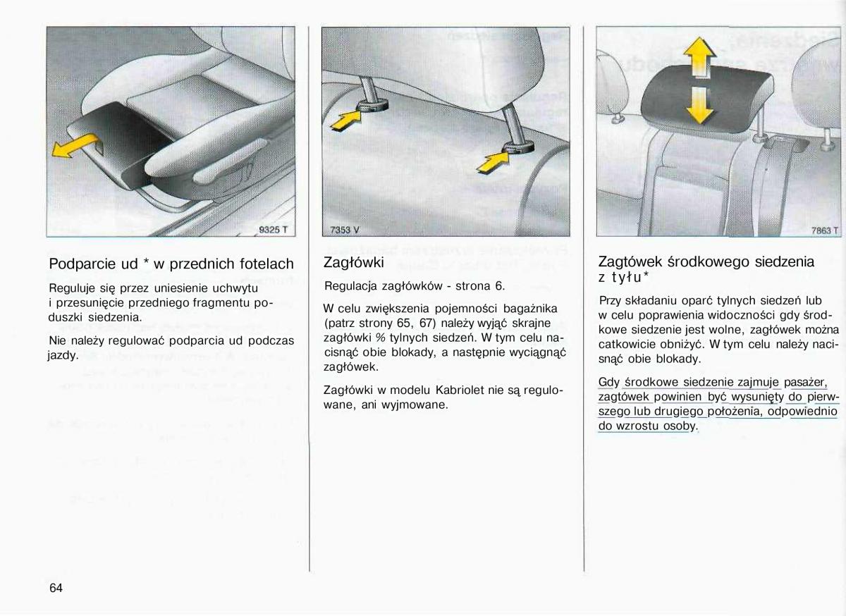 Opel Astra II 2 G instrukcja obslugi / page 65