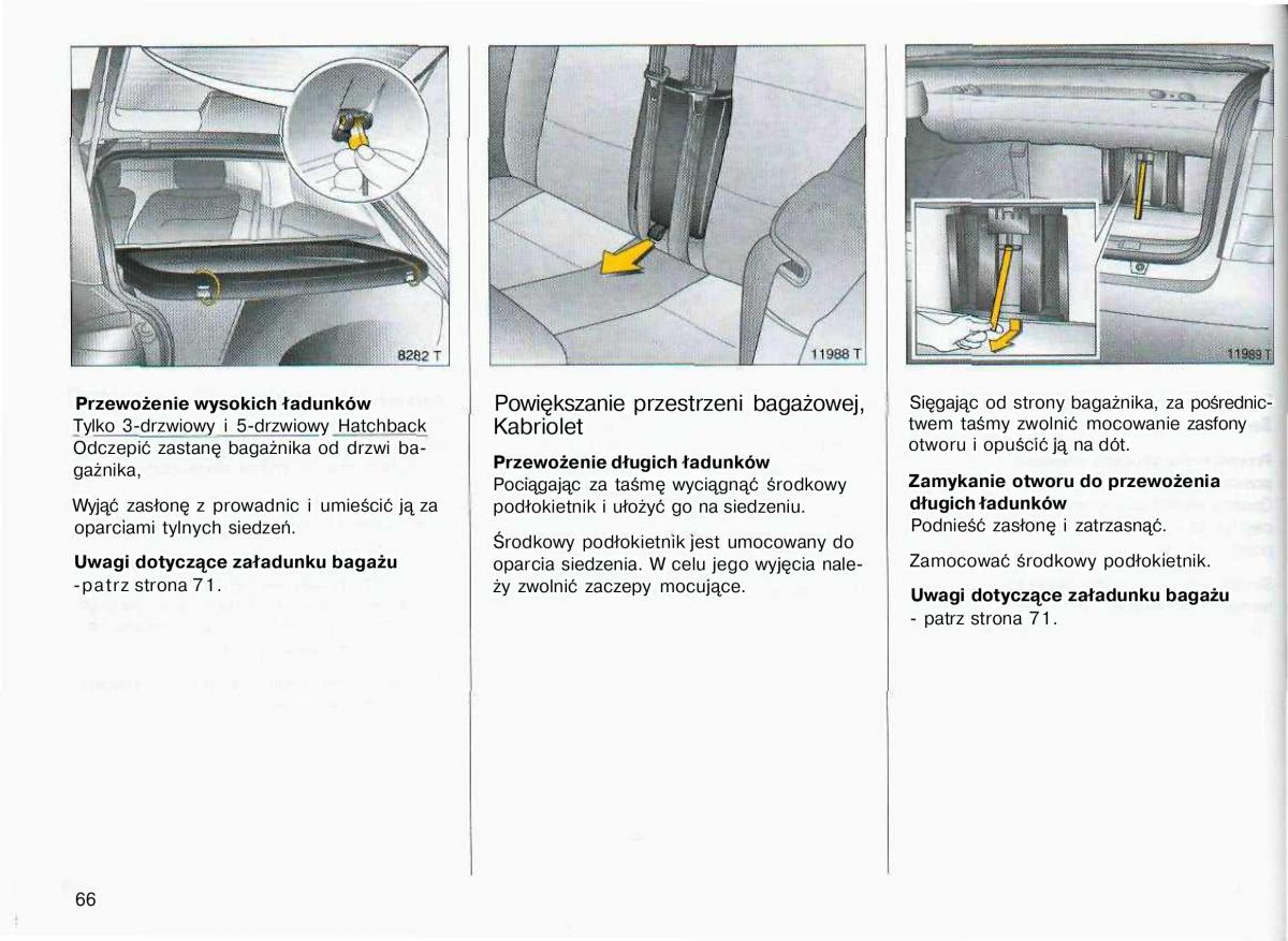 Opel Astra II 2 G instrukcja obslugi / page 67