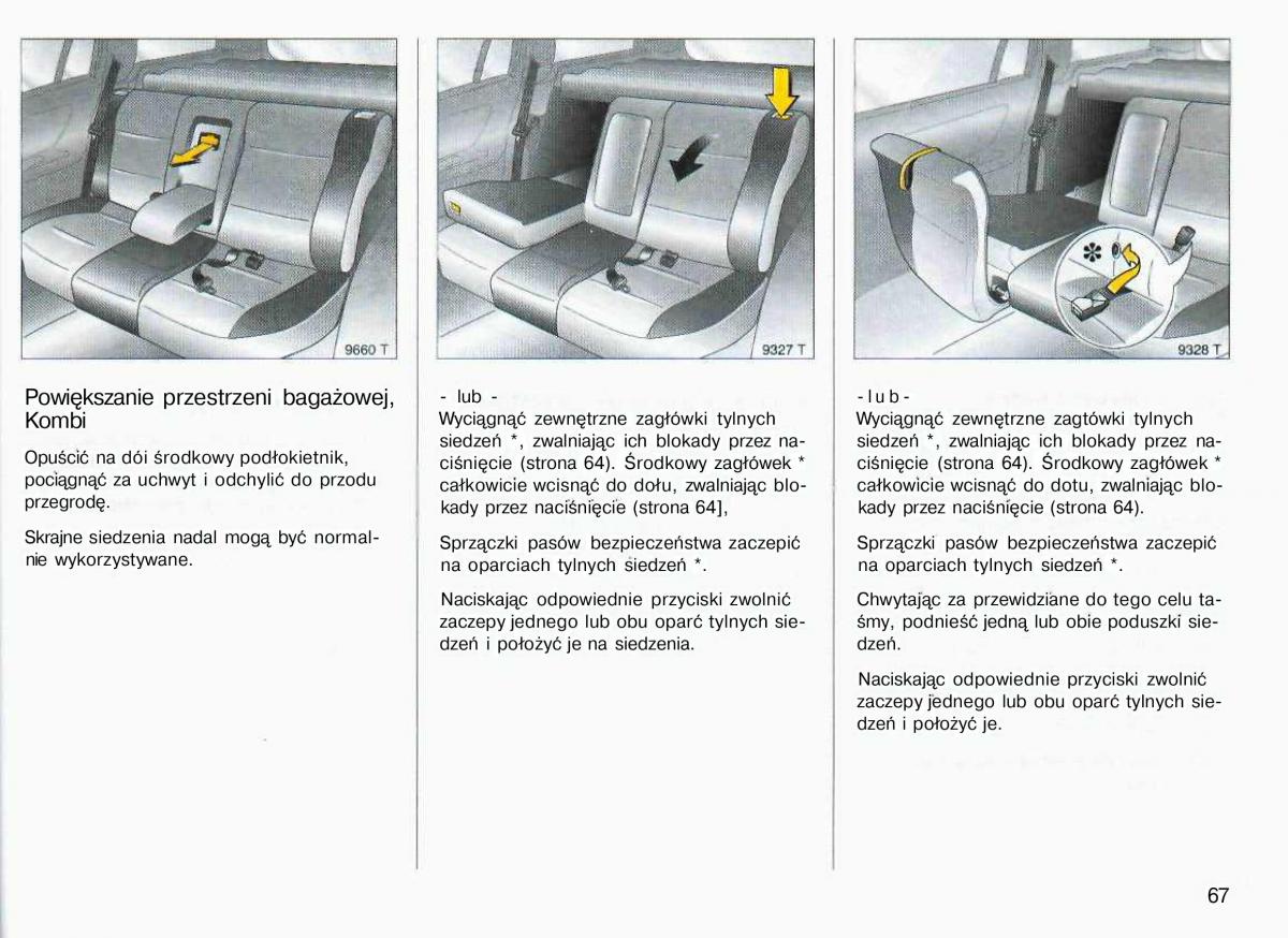 Opel Astra II 2 G instrukcja obslugi / page 68