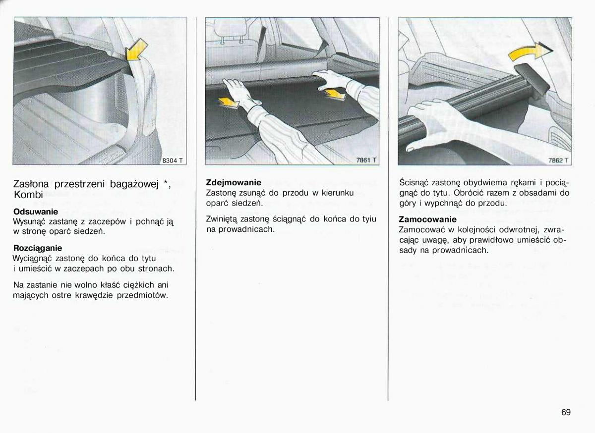 Opel Astra II 2 G instrukcja obslugi / page 70