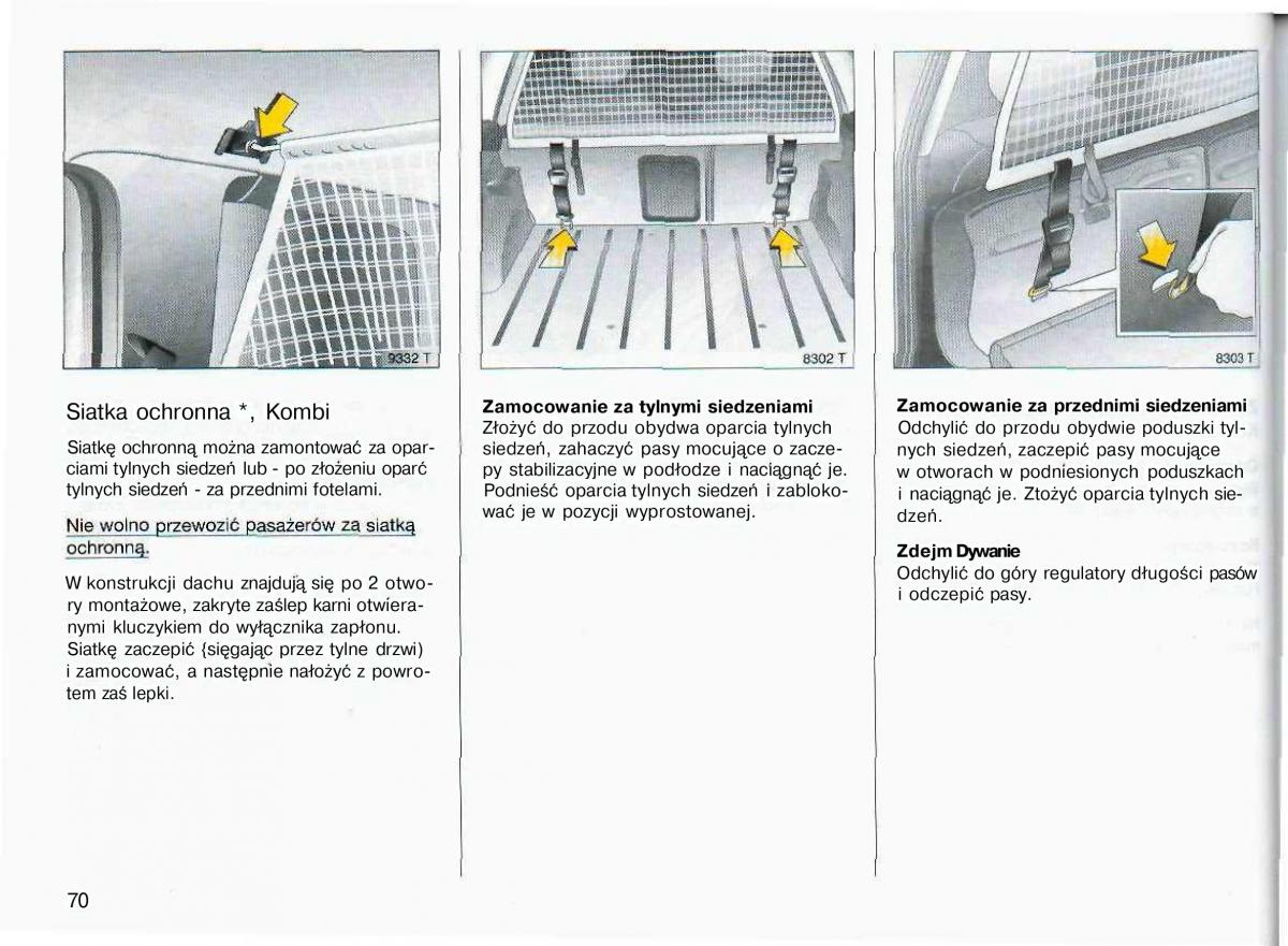 Opel Astra II 2 G instrukcja obslugi / page 71