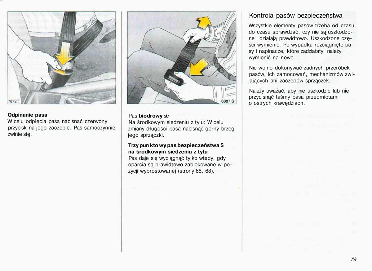 Opel Astra II 2 G instrukcja obslugi / page 80