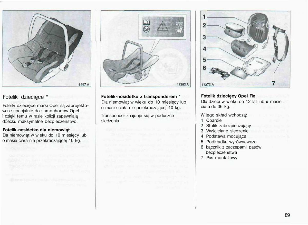 Opel Astra II 2 G instrukcja obslugi / page 90