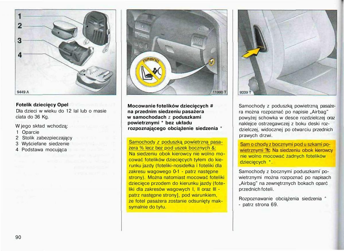 Opel Astra II 2 G instrukcja obslugi / page 91