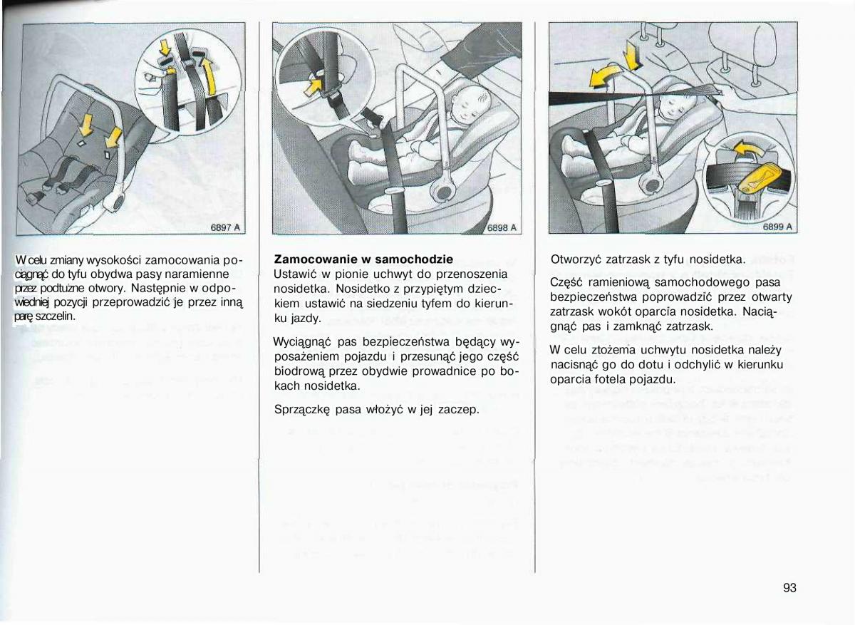 Opel Astra II 2 G instrukcja obslugi / page 94