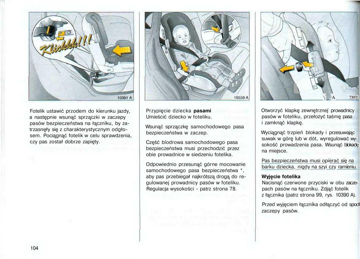 Opel Astra II 2 G instrukcja obslugi / page 105