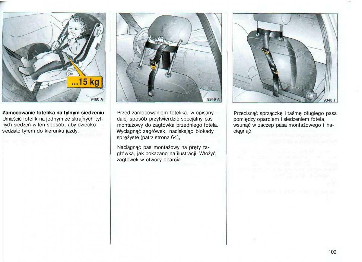 Opel Astra II 2 G instrukcja obslugi / page 110