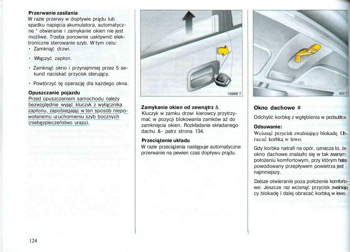 Opel Astra II 2 G instrukcja obslugi / page 125