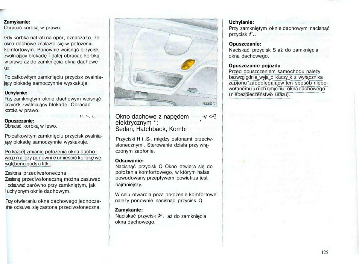 Opel Astra II 2 G instrukcja obslugi / page 126