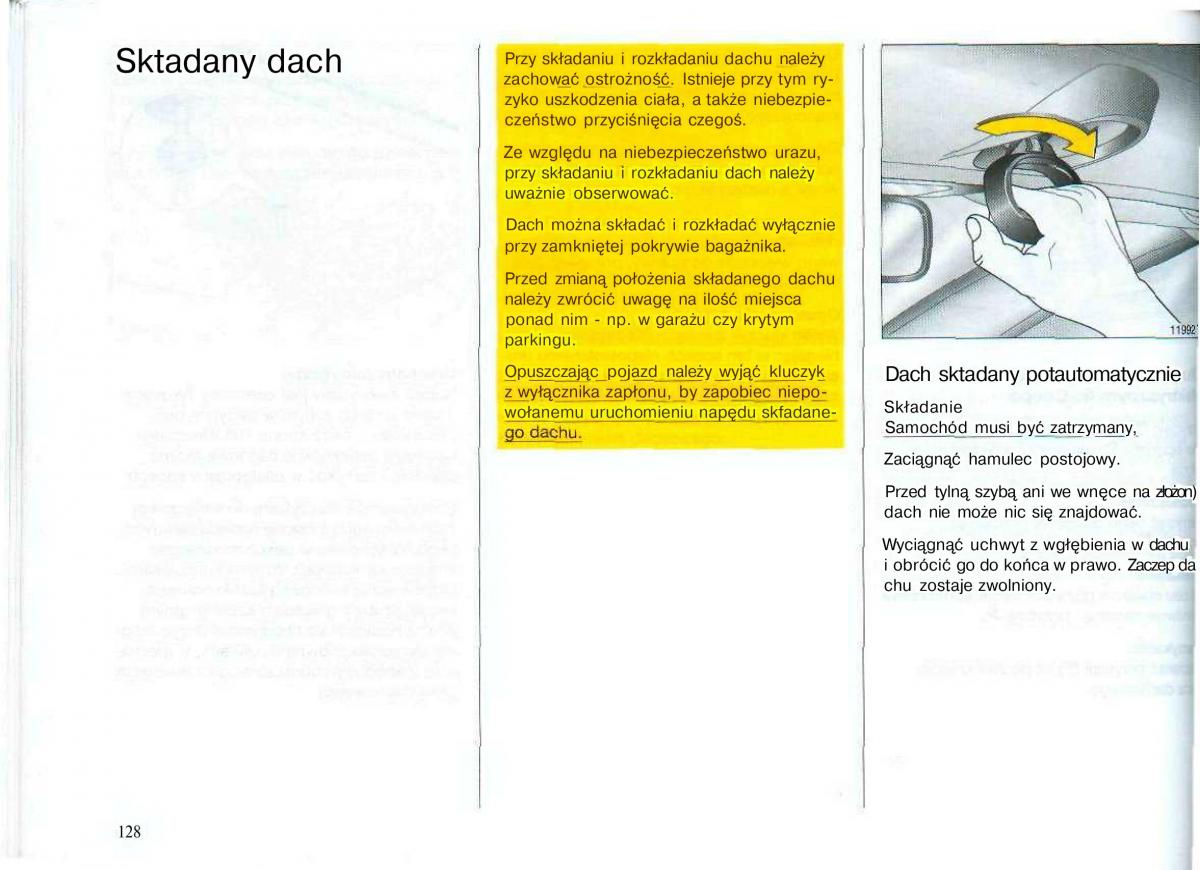 Opel Astra II 2 G instrukcja obslugi / page 129