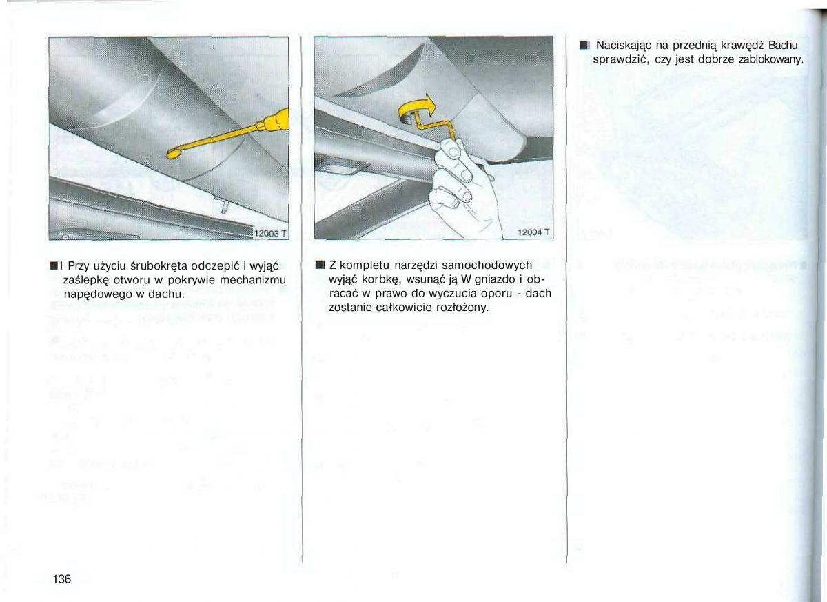 Opel Astra II 2 G instrukcja obslugi / page 137