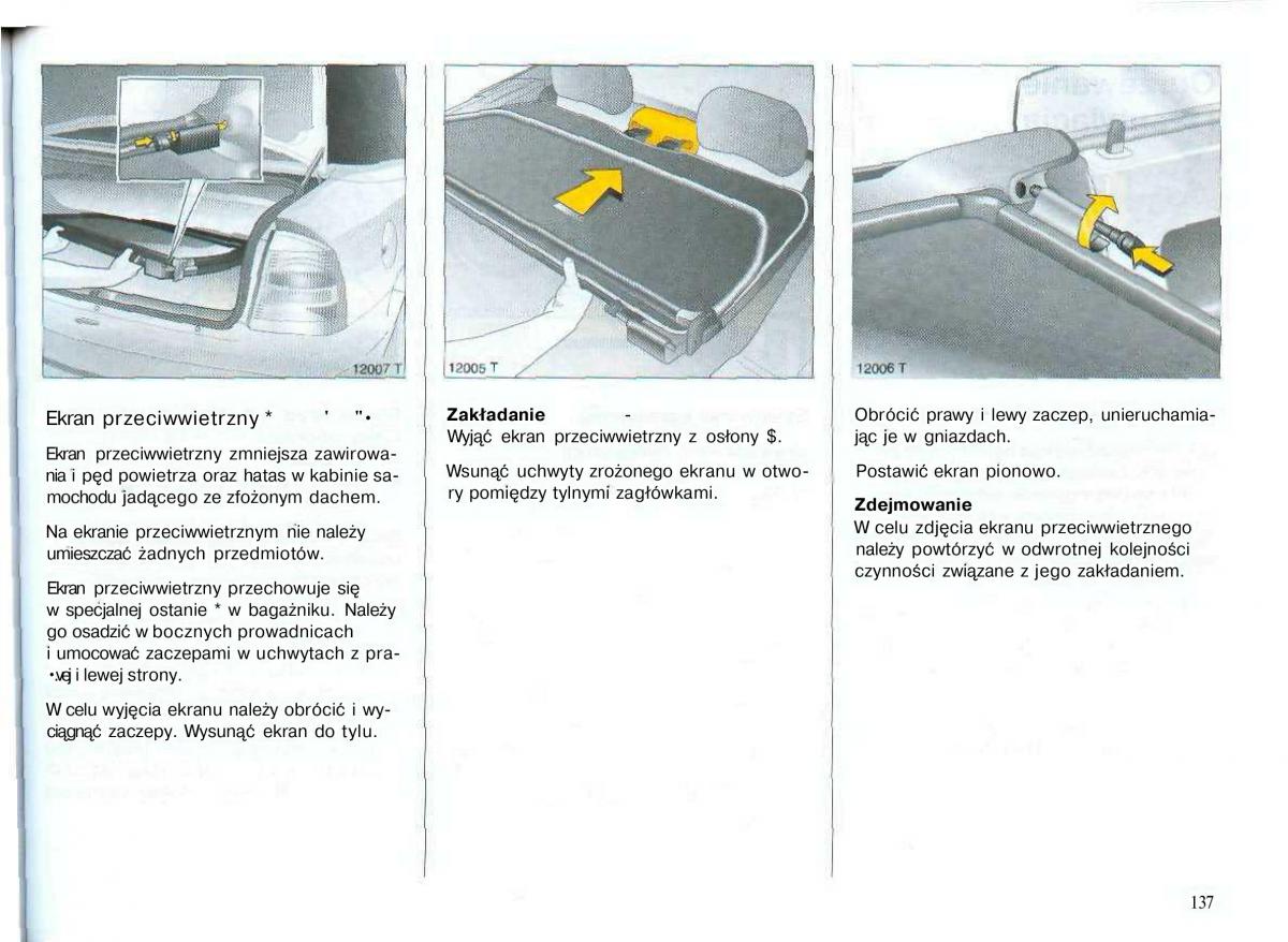 Opel Astra II 2 G instrukcja obslugi / page 138