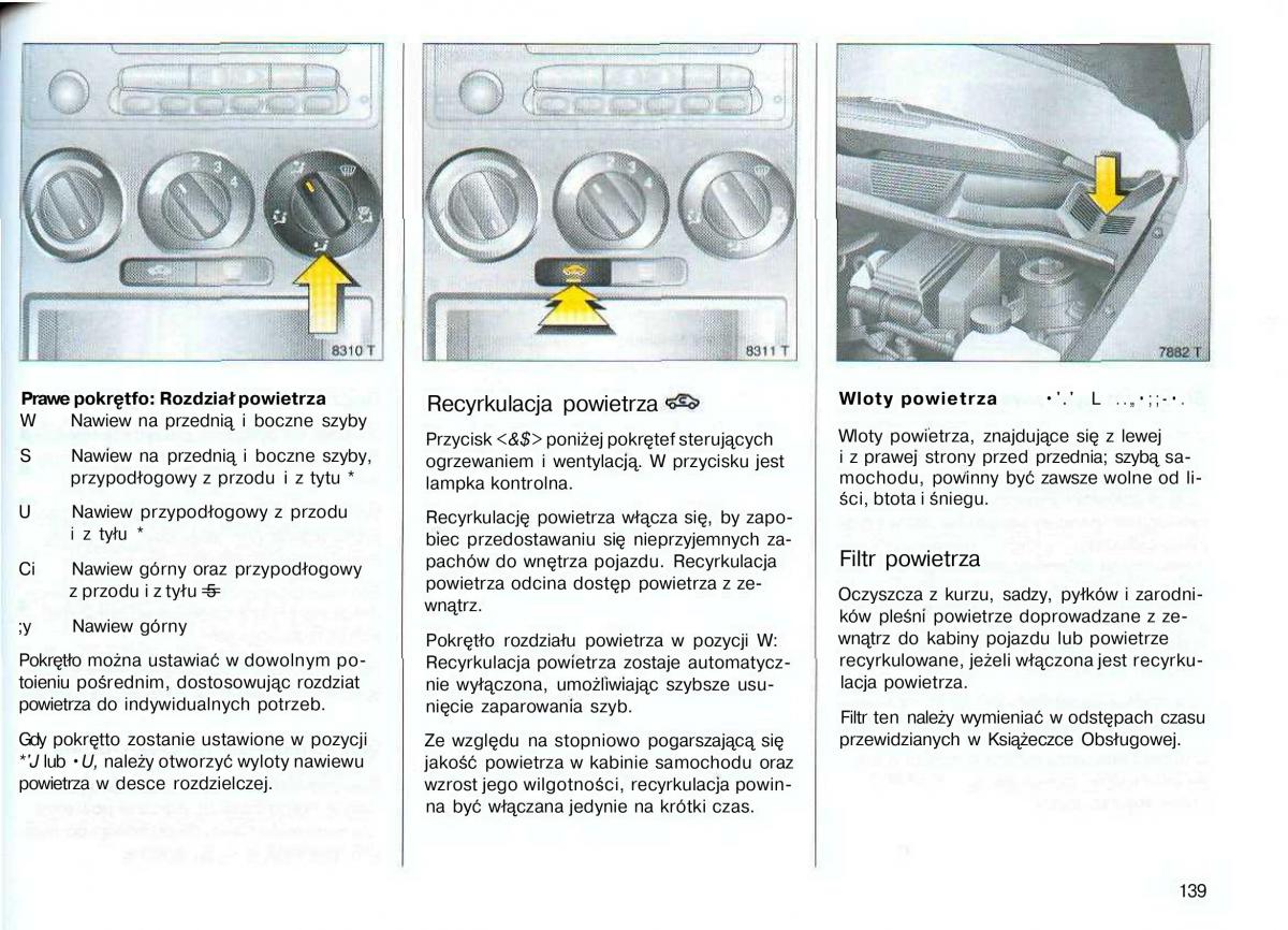 Opel Astra II 2 G instrukcja obslugi / page 140