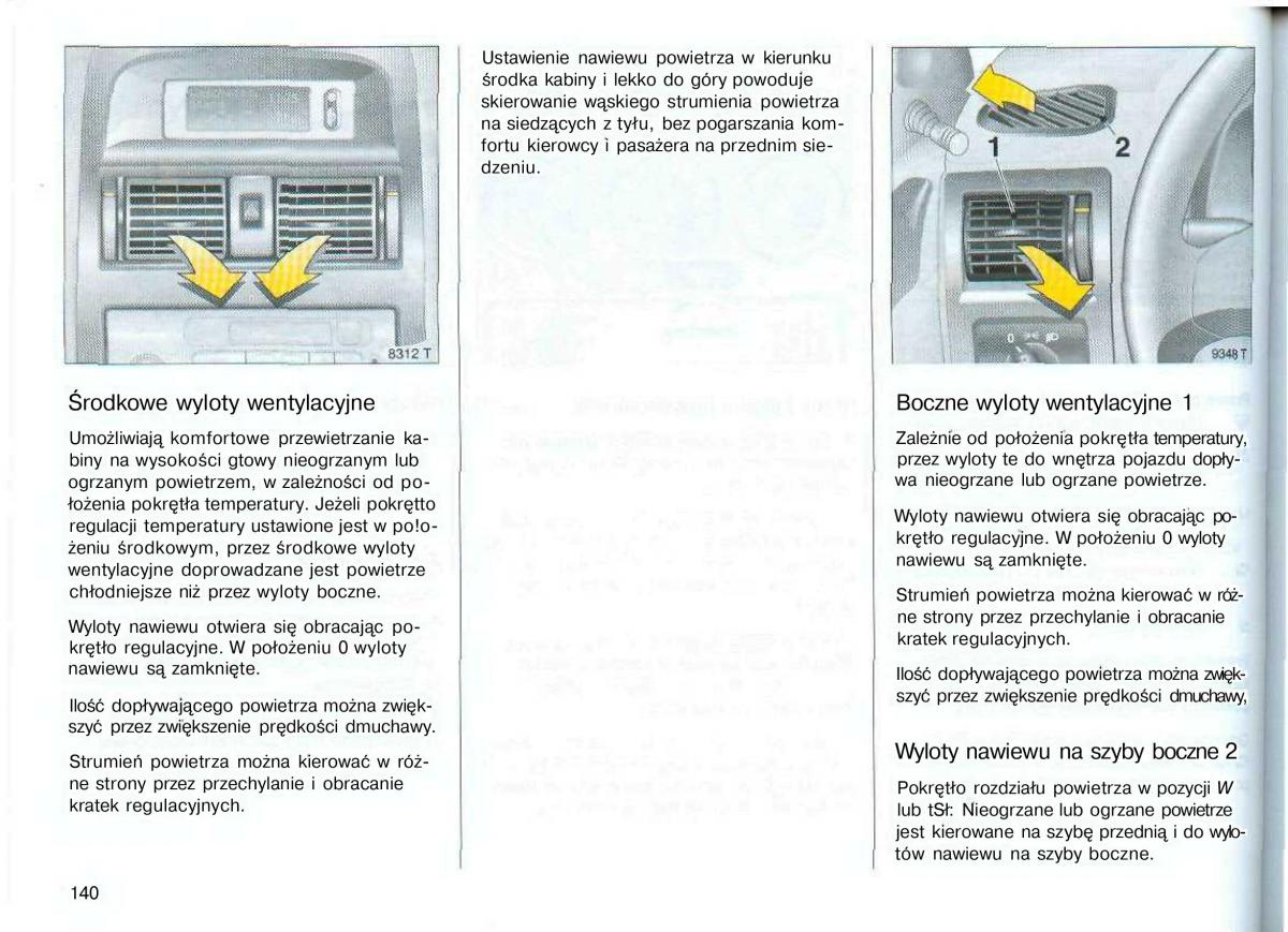 Opel Astra II 2 G instrukcja obslugi / page 141