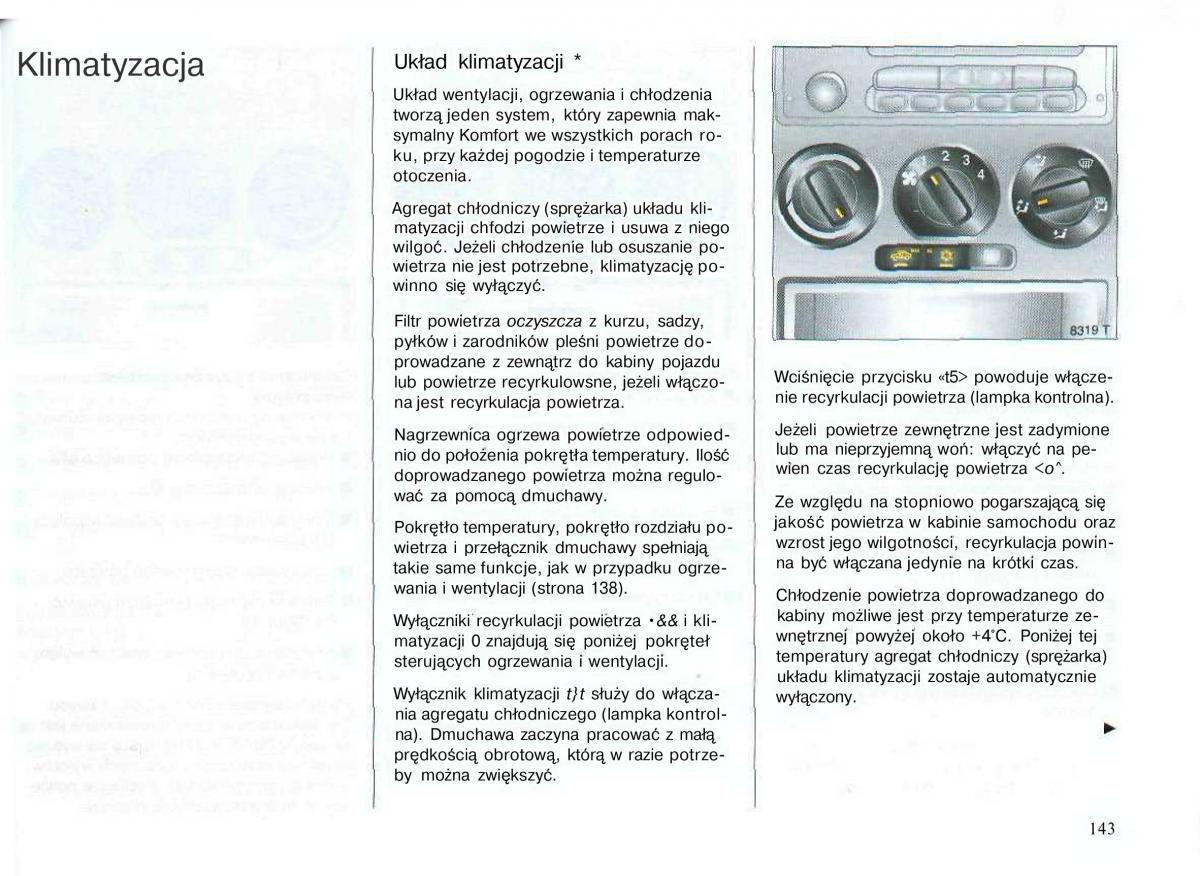 Opel Astra II 2 G instrukcja obslugi / page 144