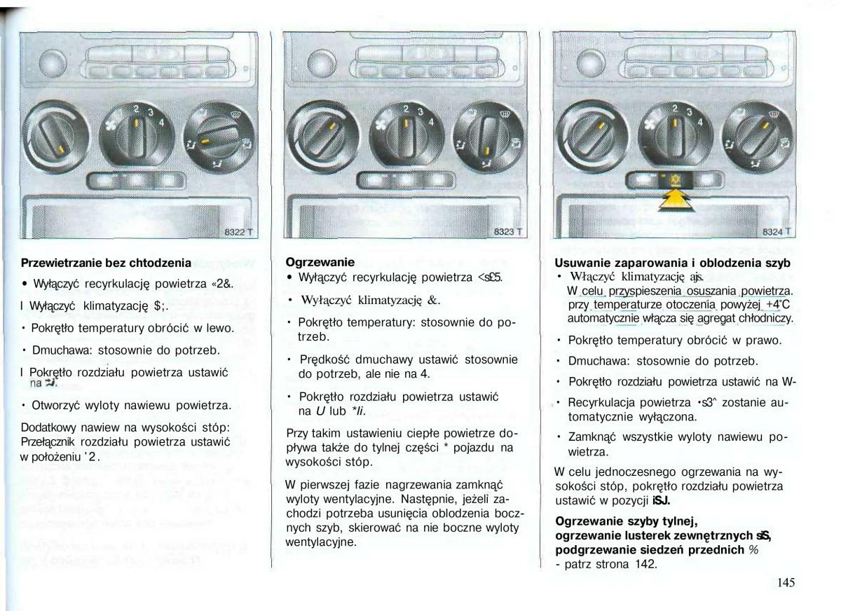 Opel Astra II 2 G instrukcja obslugi / page 146