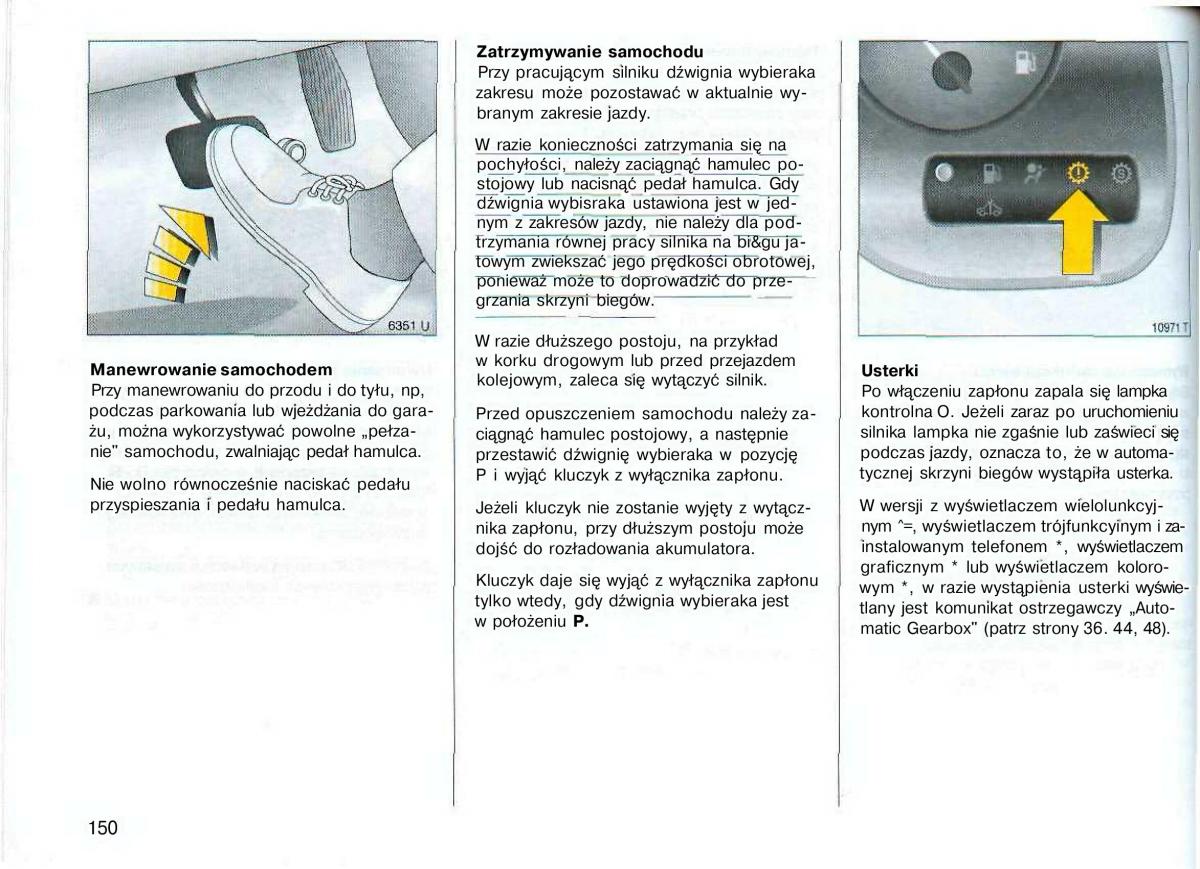 Opel Astra II 2 G instrukcja obslugi / page 151