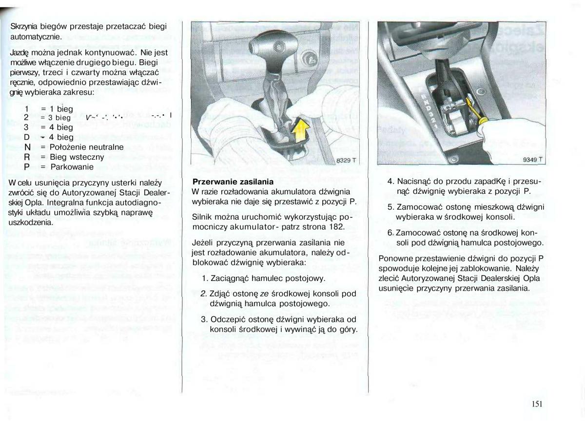 Opel Astra II 2 G instrukcja obslugi / page 152