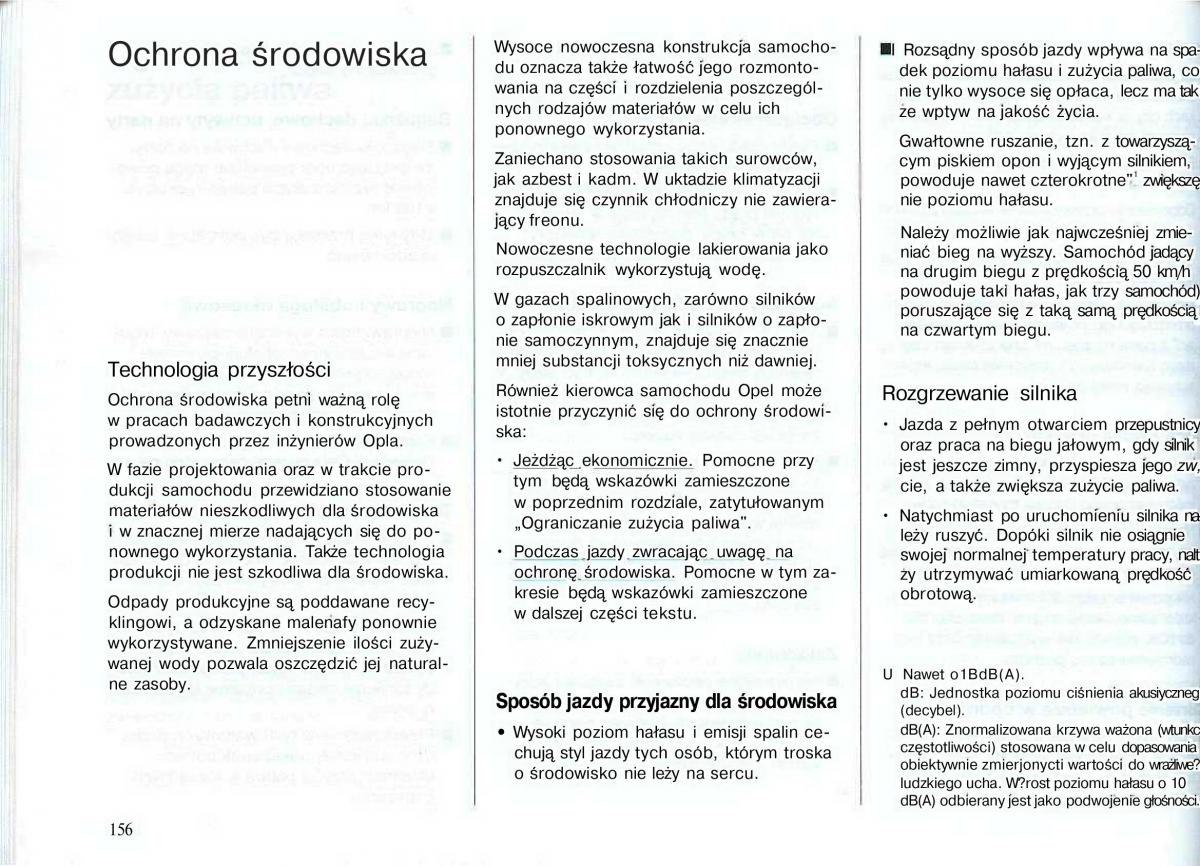 Opel Astra II 2 G instrukcja obslugi / page 157