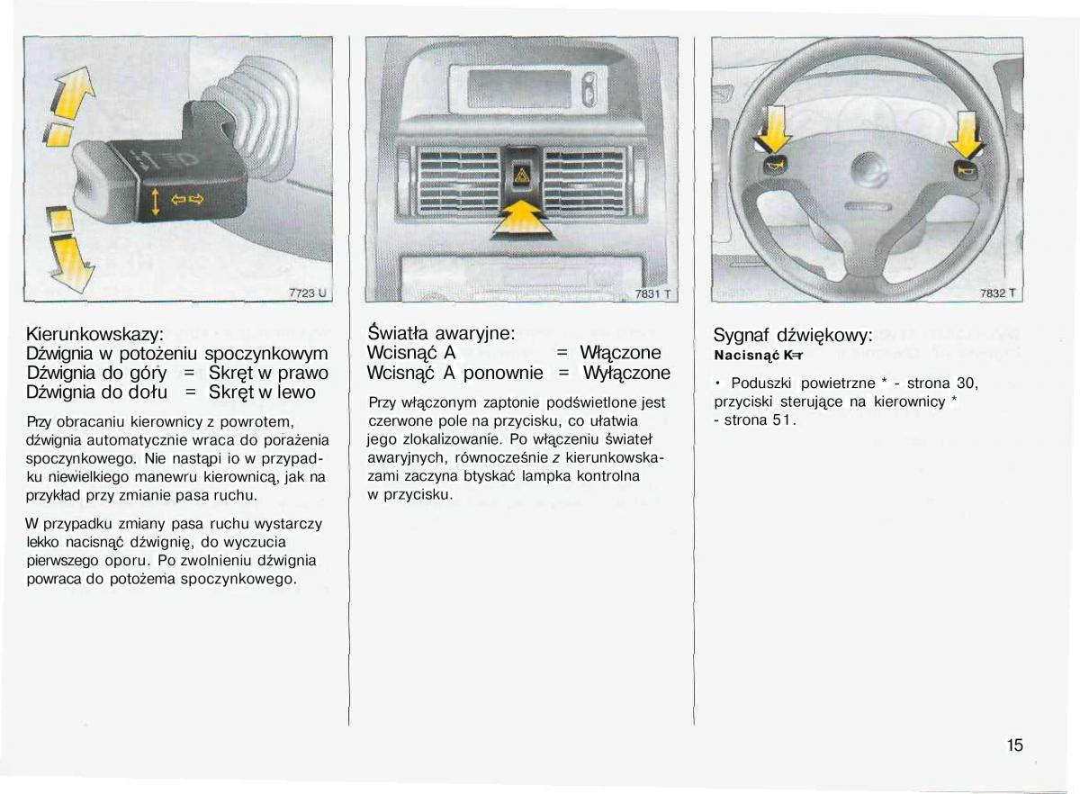 Opel Astra II 2 G instrukcja obslugi / page 16