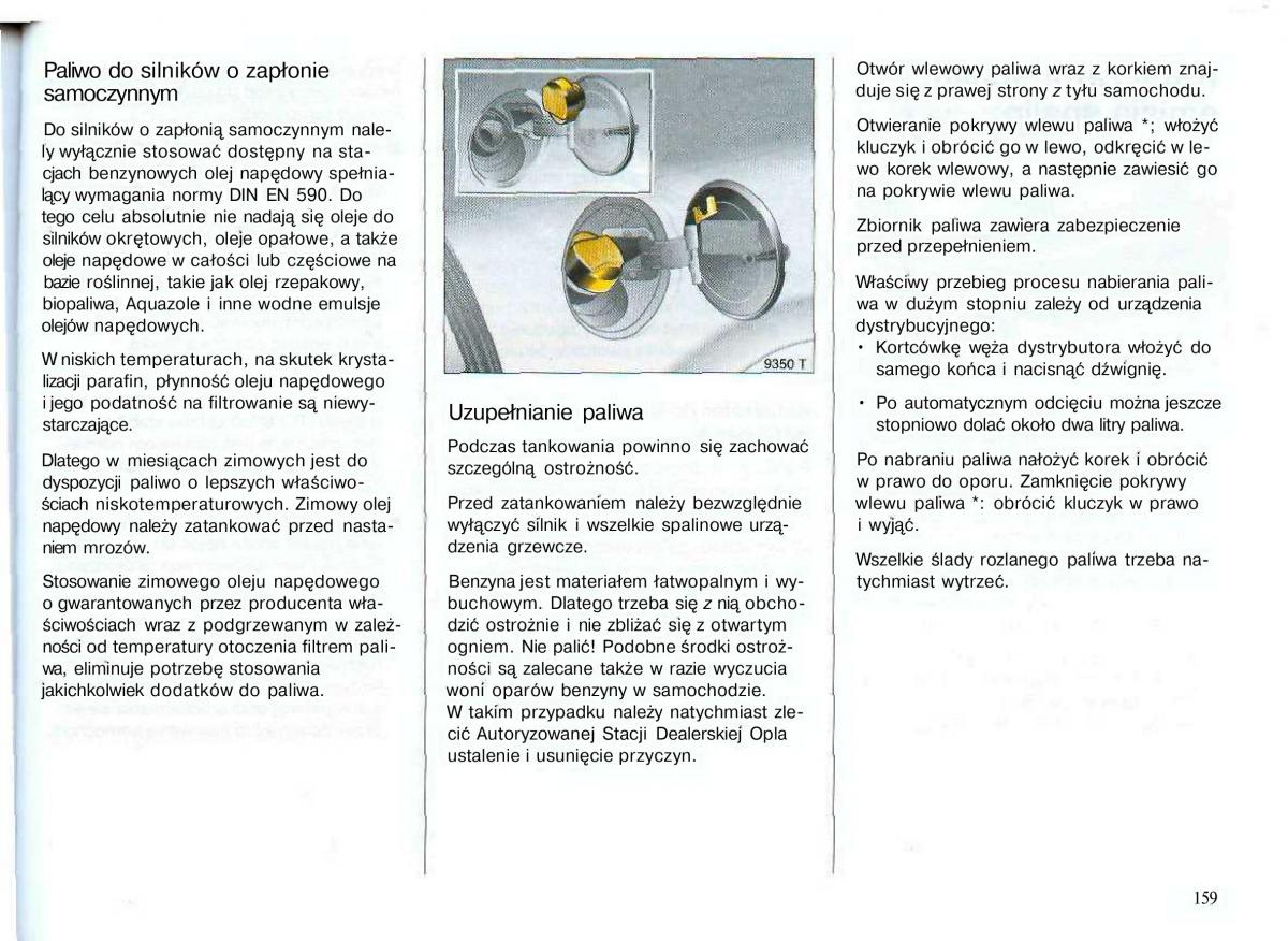 Opel Astra II 2 G instrukcja obslugi / page 160