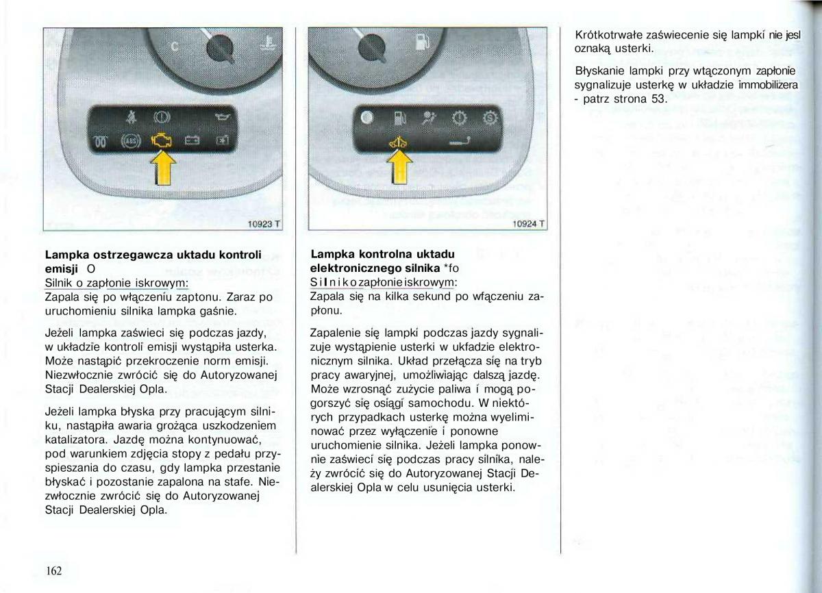 Opel Astra II 2 G instrukcja obslugi / page 163