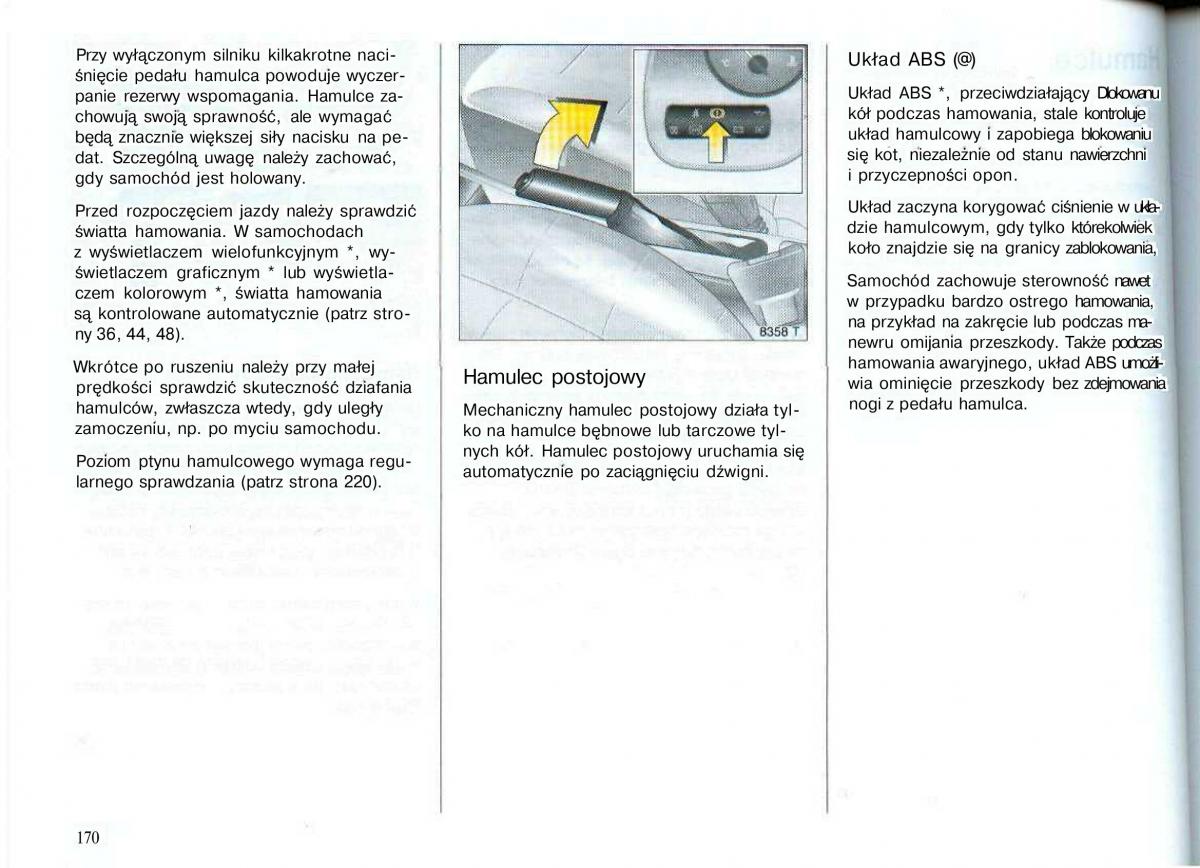 Opel Astra II 2 G instrukcja obslugi / page 171