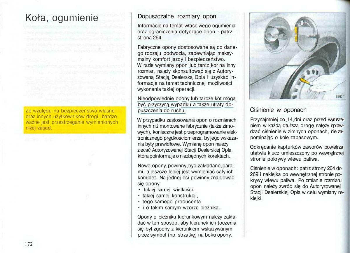 Opel Astra II 2 G instrukcja obslugi / page 173